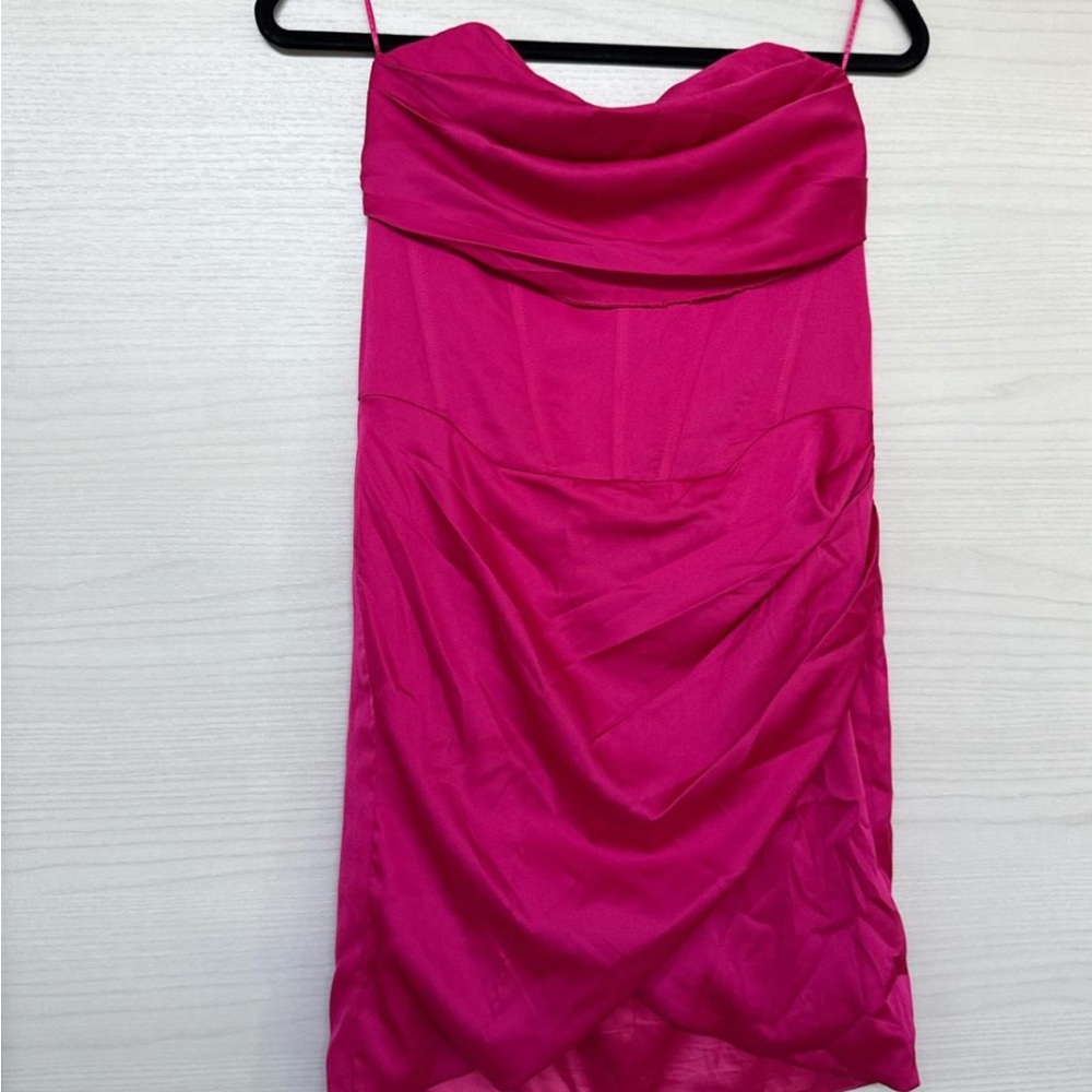 Bardot Fuchsia Strapless Dress